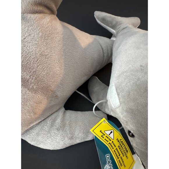 Mom & Baby Dolphins Hope & Winter Plush Stuffed Animals Fiesta - Picture 3 of 7